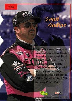 1995-96 Classic Five Sport Signings - Silver Die Cuts #S90 Geoff Bodine Back
