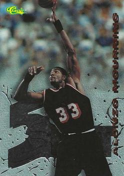 1995-96 Classic Five Sport Signings - Etched in Stone #4 Alonzo Mourning Front