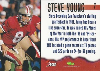 1995-96 Classic Five Sport Signings - Etched in Stone #7 Steve Young Back