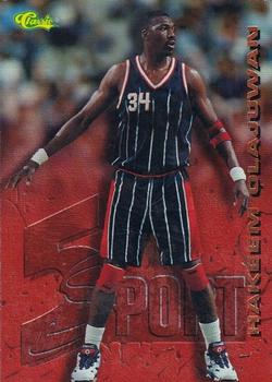 1995-96 Classic Five Sport Signings - Etched in Stone #10 Hakeem Olajuwon Front