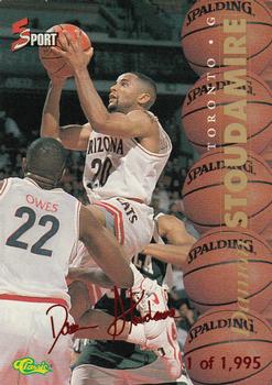 1995-96 Classic Five Sport Signings - Red Signature #S6 Damon Stoudamire Front