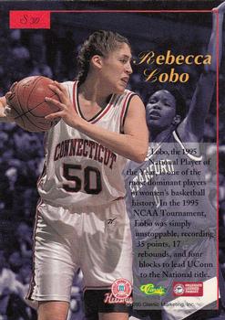 1995-96 Classic Five Sport Signings - Red Signature #S30 Rebecca Lobo Back
