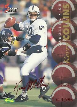 1995-96 Classic Five Sport Signings - Red Signature #S35 Kerry Collins Front
