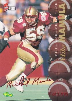 1995-96 Classic Five Sport Signings - Red Signature #S37 Mike Mamula Front