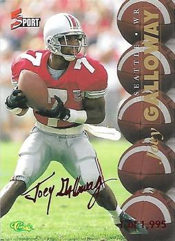 1995-96 Classic Five Sport Signings - Red Signature #S38 Joey Galloway Front