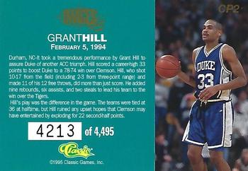 1995 Classic Images Four Sport - Classic Performances #CP2 Grant Hill Back