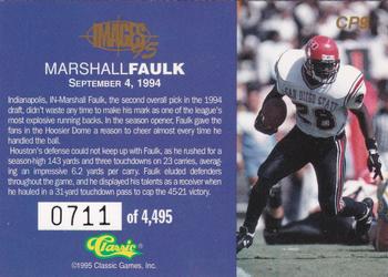1995 Classic Images Four Sport - Classic Performances #CP9 Marshall Faulk Back