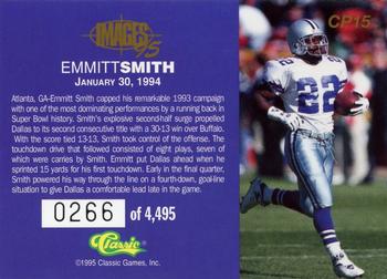 1995 Classic Images Four Sport - Classic Performances #CP15 Emmitt Smith Back