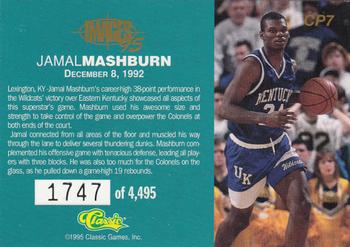 1995 Classic Images Four Sport - Classic Performances #CP7 Jamal Mashburn Back