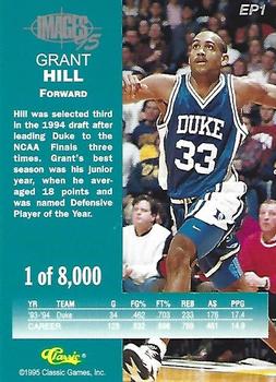 1995 Classic Images Four Sport - EP #EP1 Grant Hill Back