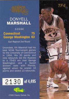 1995 Classic Images Four Sport - Flashbacks #TF4 Donyell Marshall Back