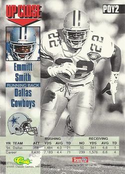 1995 Classic Images Four Sport - Player of the Year #POY2 Emmitt Smith Back