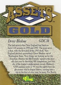 1995 Classic Assets Gold - Die Cuts Gold #GDC16 Drew Bledsoe Back