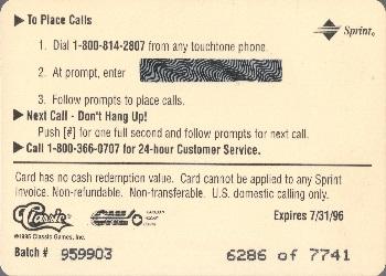 1995 Classic Assets Gold - Phone Cards $2 #NNO Ed Jovanovski Back