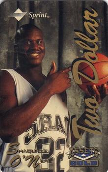 1995 Classic Assets Gold - Phone Cards $2 #NNO Shaquille O'Neal Front