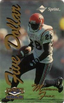 1995 Classic Assets Gold - Phone Cards $5 #NNO Marshall Faulk Front