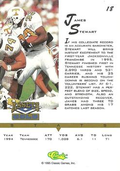 1995 Classic Assets Gold - Printer's Proofs #18 James Stewart Back