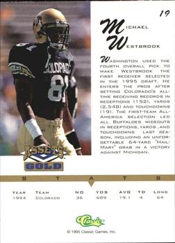 1995 Classic Assets Gold - Printer's Proofs #19 Michael Westbrook Back