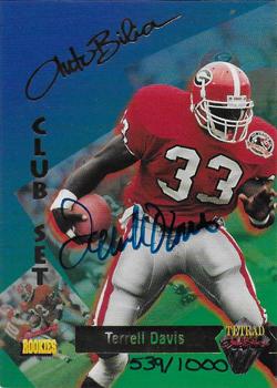 1995 Signature Rookies Tetrad Autobilia - Autographs #59 Terrell Davis Front