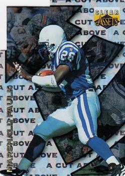 1996 Classic Clear Assets - A Cut Above #CA11 Marshall Faulk Front