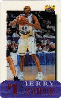 1996 Classic Clear Assets - Phone Cards $1 #3 Jerry Stackhouse Front