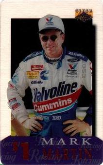 1996 Classic Clear Assets - Phone Cards $1 #4 Mark Martin Front
