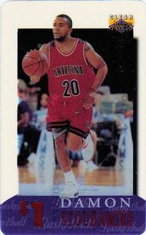 1996 Classic Clear Assets - Phone Cards $1 #15 Damon Stoudamire Front