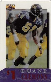 1996 Classic Clear Assets - Phone Cards $1 #24 Duane Clemons Front