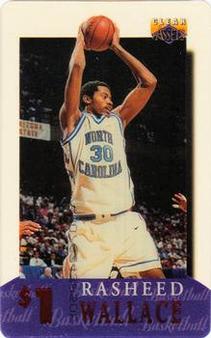 1996 Classic Clear Assets - Phone Cards $1 #28 Rasheed Wallace Front