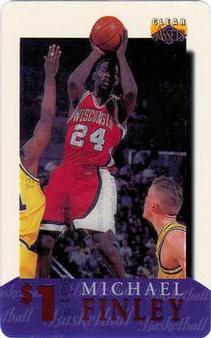 1996 Classic Clear Assets - Phone Cards $1 #30 Michael Finley Front