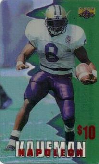 1996 Classic Clear Assets - Phone Cards $10 #7 Napoleon Kaufman Front