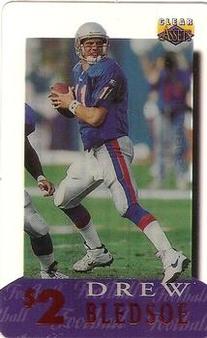 1996 Classic Clear Assets - Phone Cards $2 #12 Drew Bledsoe Front