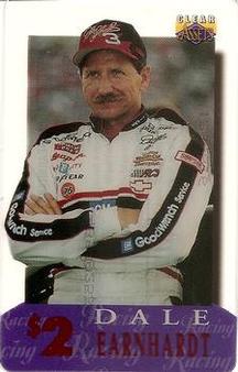 1996 Classic Clear Assets - Phone Cards $2 #19 Dale Earnhardt Front