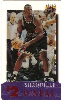1996 Classic Clear Assets - Phone Cards $2 #1 Shaquille O'Neal Front