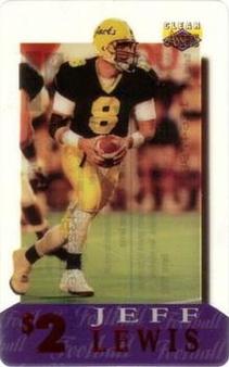 1996 Classic Clear Assets - Phone Cards $2 #10 Jeff Lewis Front