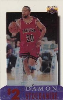 1996 Classic Clear Assets - Phone Cards $2 #15 Damon Stoudamire Front