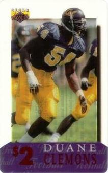 1996 Classic Clear Assets - Phone Cards $2 #24 Duane Clemons Front