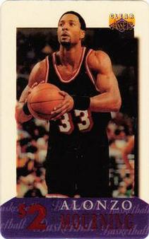 1996 Classic Clear Assets - Phone Cards $2 #25 Alonzo Mourning Front