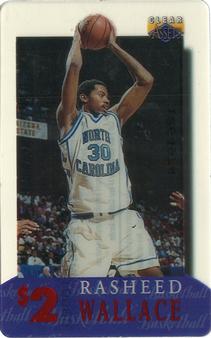 1996 Classic Clear Assets - Phone Cards $2 #28 Rasheed Wallace Front