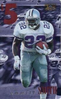 1996 Classic Clear Assets - Phone Cards $5 #2 Emmitt Smith Front
