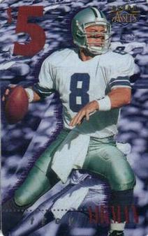 1996 Classic Clear Assets - Phone Cards $5 #6 Troy Aikman Front