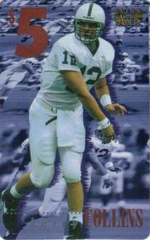 1996 Classic Clear Assets - Phone Cards $5 #15 Kerry Collins Front