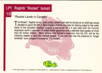 1991 Classic Four Sport - Limited Prints #LP1 Rocket Lands in Canada Back