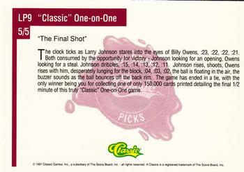 1991 Classic Four Sport - Limited Prints #LP9 The Final Shot Back