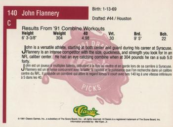 1991 Classic Four Sport - French #140 John Flannery Back