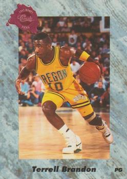 1991 Classic Four Sport - French #154 Terrell Brandon Front