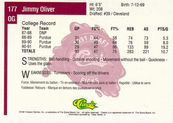 1991 Classic Four Sport - French #177 Jimmy Oliver Back