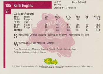 1991 Classic Four Sport - French #185 Keith Hughes Back