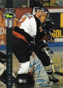 1992 Classic Four Sport - Autographs #NNO Mike Rathje Front