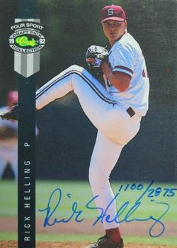 1992 Classic Four Sport - Autographs #NNO Rick Helling Front